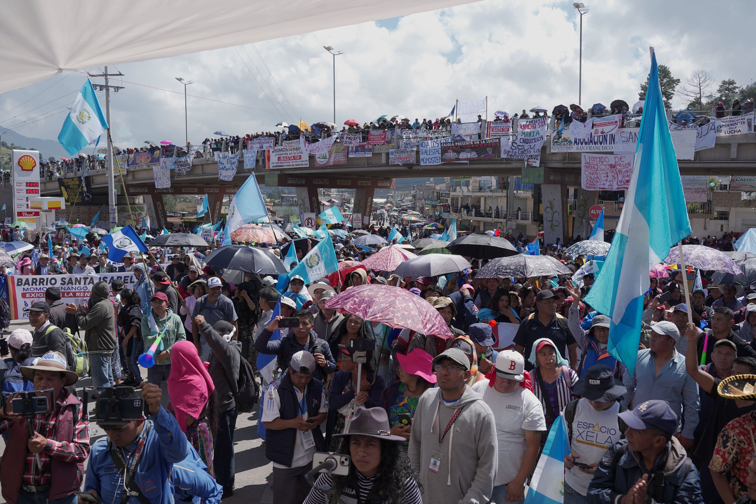  Cuatro Caminos, en Totonicapán, fue el epicentro del Paro Nacional que empezó el 2 de octubre de 2023. Foto de Luis González / Prensa Comunitaria  